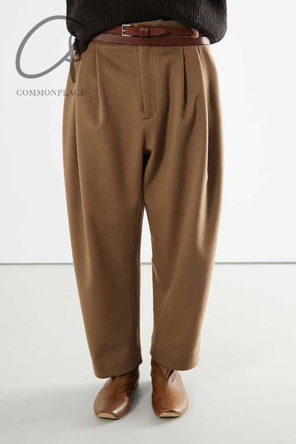 HED MAYNER 6 pleated pants AW22_P58_CML/WO
